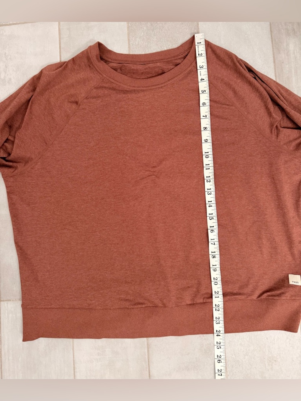 Vuori Halo Crewneck Pullover Long Sleeve Rust Brown Size XL/XXL - Picture 5 of 6